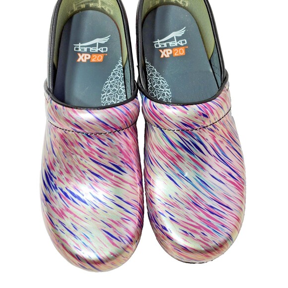 Dansko Shoes - Dansko XP 2.0 Patent Leather Clog Womens EU38 US 8 Pastel Blur Multicolor